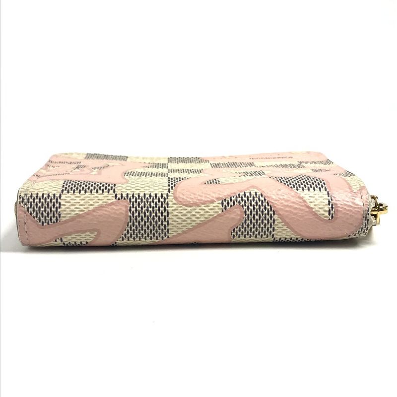 Louis Vuitton Coin Case Zippy Coin Purse N60098 Damier Azure Canvas White