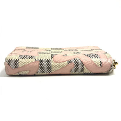 Louis Vuitton Coin Case Zippy Coin Purse N60098 Damier Azure Canvas White