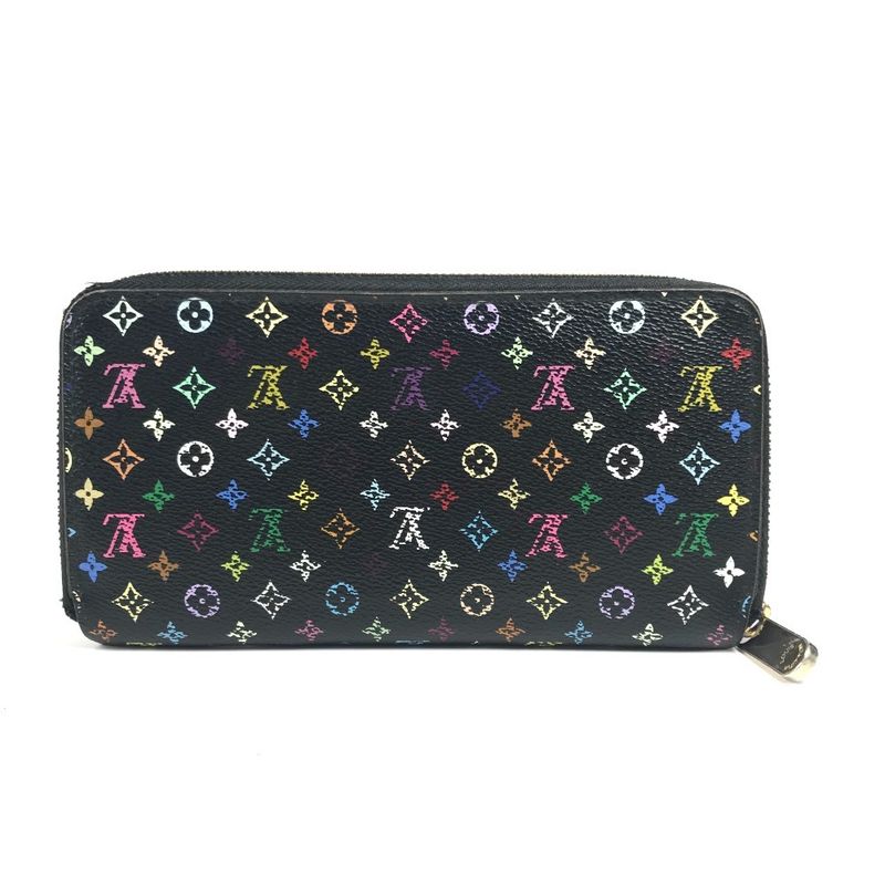 Louis Vuitton Long Zippy Wallet M60050 Monogram Multicolor Canvas Noir Black