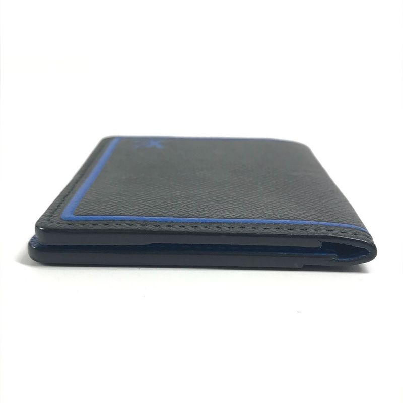 Louis Vuitton Card Case Organizer De Poche M63329 Taiga Leather Black