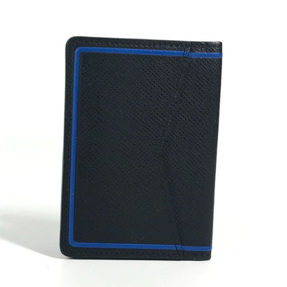 Louis Vuitton Card Case Organizer De Poche M63329 Taiga Leather Black