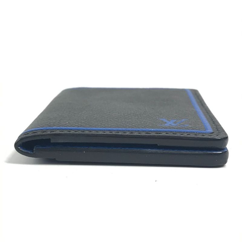 Louis Vuitton Card Case Organizer De Poche M63329 Taiga Leather Black