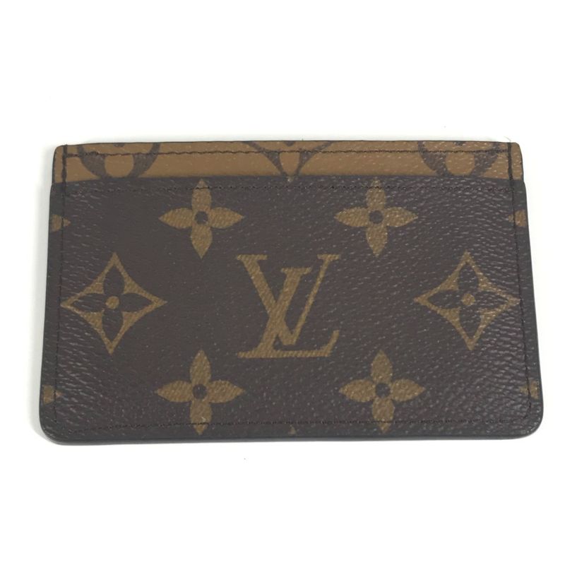 Louis Vuitton Card Case Porte Culte Surple M69161 Monogram Reverse Canvas Brown