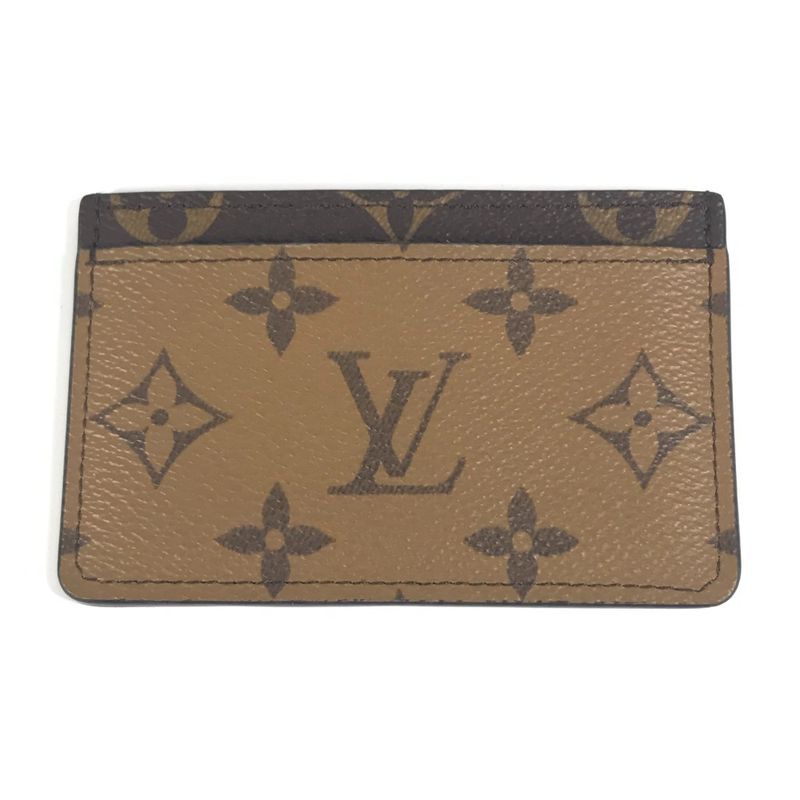 Louis Vuitton Card Case Porte Culte Surple M69161 Monogram Reverse Canvas Brown