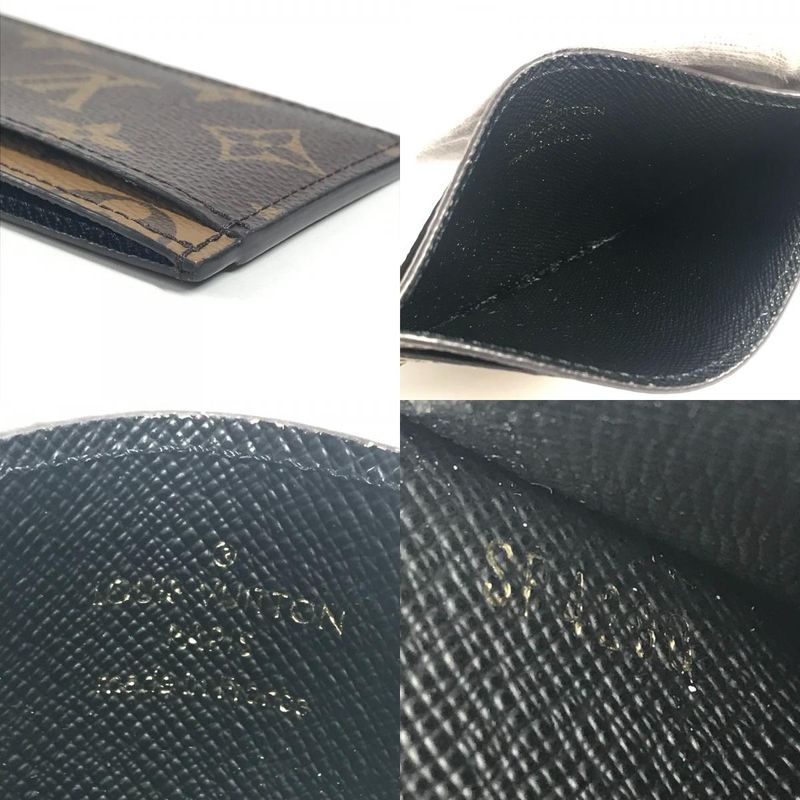 Louis Vuitton Card Case Porte Culte Surple M69161 Monogram Reverse Canvas Brown