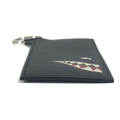 Hermes Card Case City Pass Shark Leather Black