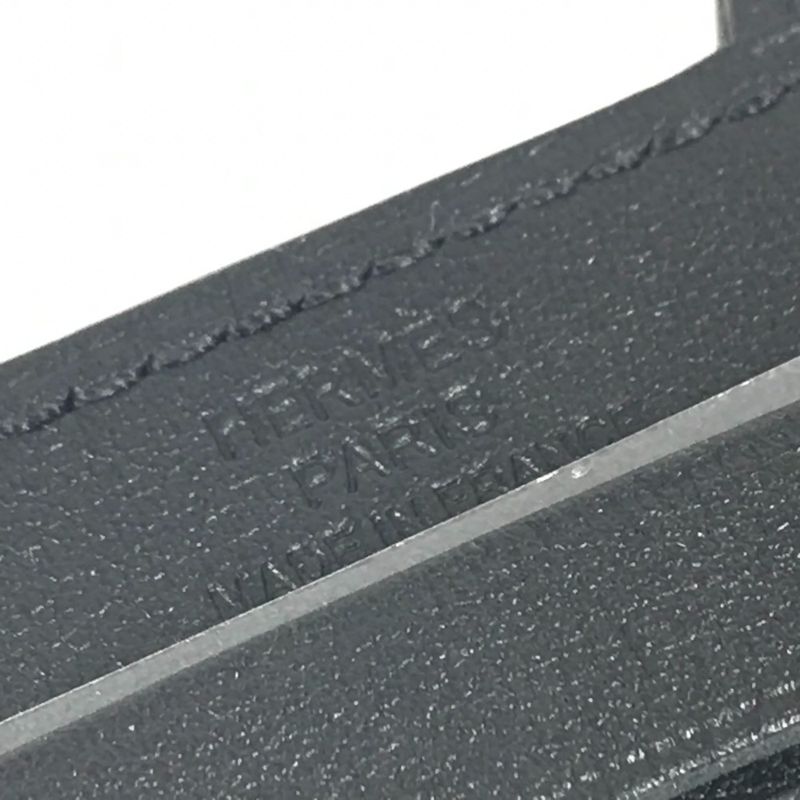 Hermes Card Case City Pass Shark Leather Black