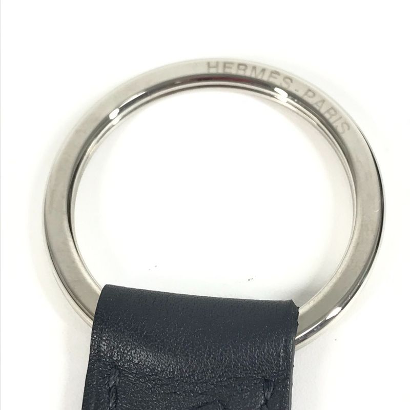 Hermes Card Case City Pass Shark Leather Black