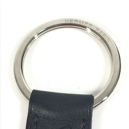 Hermes Card Case City Pass Shark Leather Black