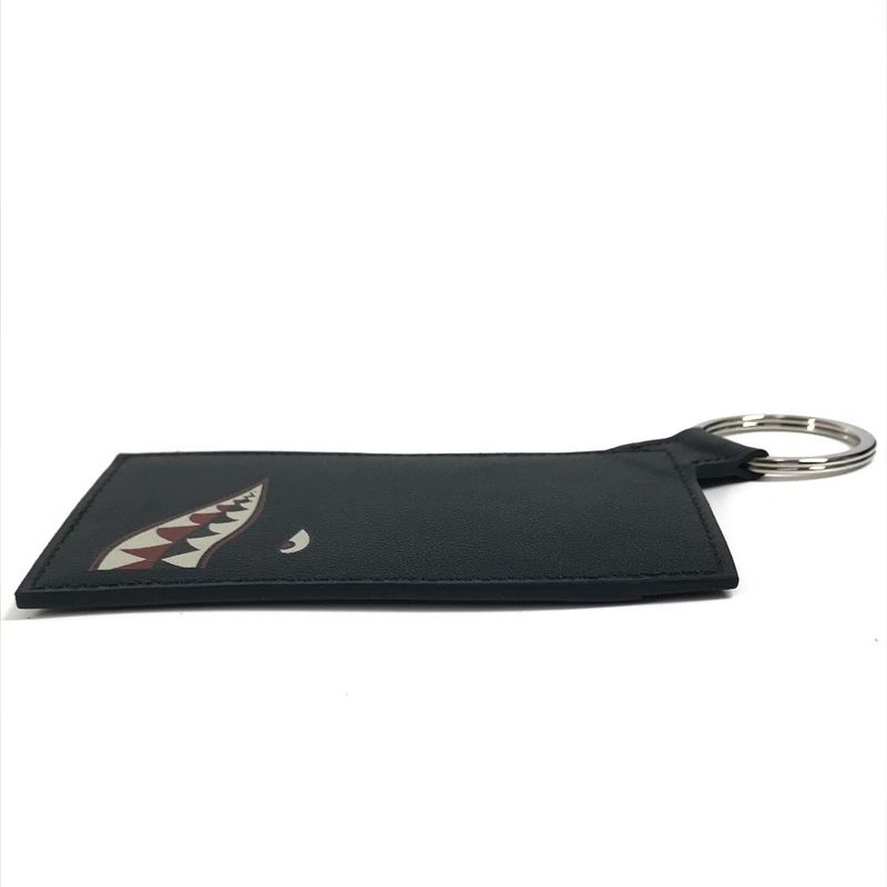 Hermes Card Case City Pass Shark Leather Black