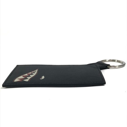 Hermes Card Case City Pass Shark Leather Black