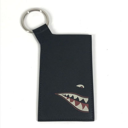 Hermes Card Case City Pass Shark Leather Black