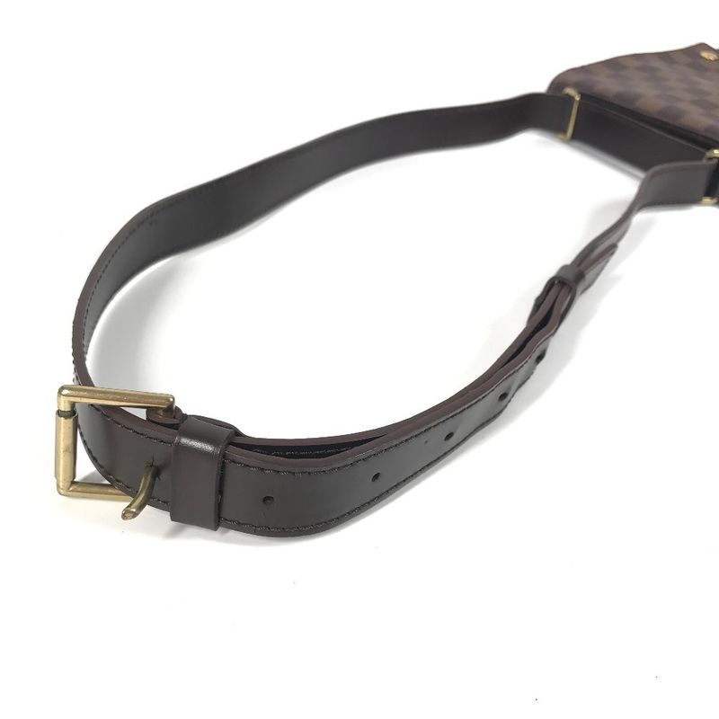 Louis Vuitton Shoulder Bag Portobello N45271 Damier Canvas Ebène Brown