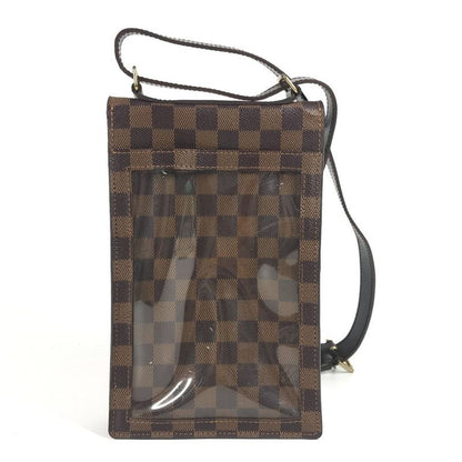 Louis Vuitton Shoulder Bag Portobello N45271 Damier Canvas Ebène Brown