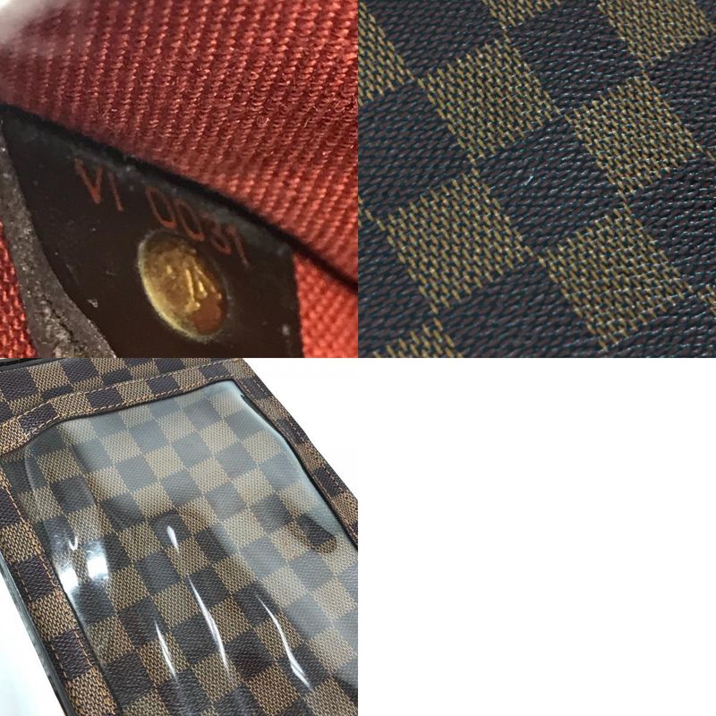 Louis Vuitton Shoulder Bag Portobello N45271 Damier Canvas Ebène Brown