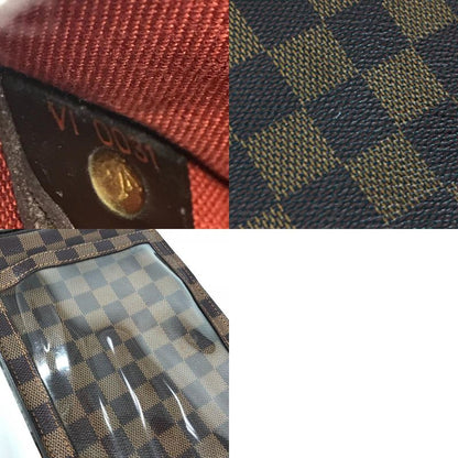 Louis Vuitton Shoulder Bag Portobello N45271 Damier Canvas Ebène Brown