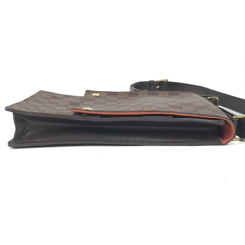 Louis Vuitton Shoulder Bag Portobello N45271 Damier Canvas Ebène Brown