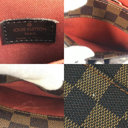 Louis Vuitton Shoulder Bag Portobello N45271 Damier Canvas Ebène Brown