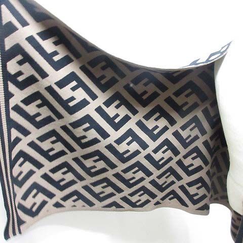 Fendi Zucca Pattern Poncho Cape Shawl Wool Blend 140 X 80cm (31.50in) Reversible