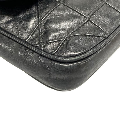 DIOR Christian Dior Shoulder Bag Canage Stitch Black Chain Shoulder Leather