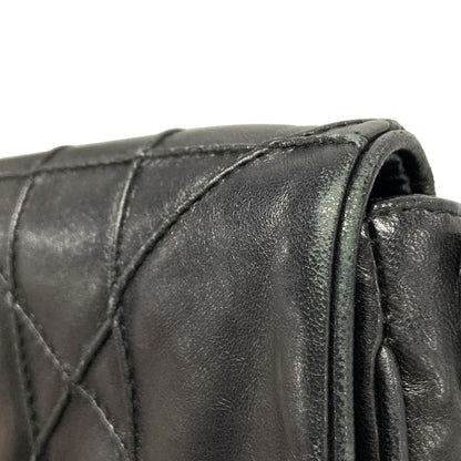 DIOR Christian Dior Shoulder Bag Canage Stitch Black Chain Shoulder Leather