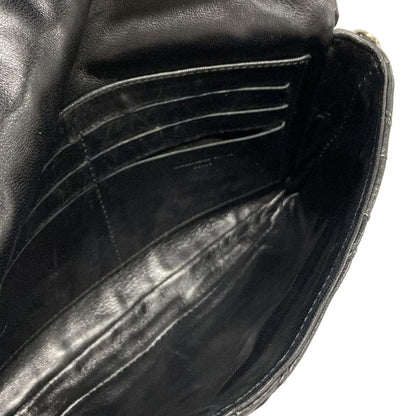 DIOR Christian Dior Shoulder Bag Canage Stitch Black Chain Shoulder Leather