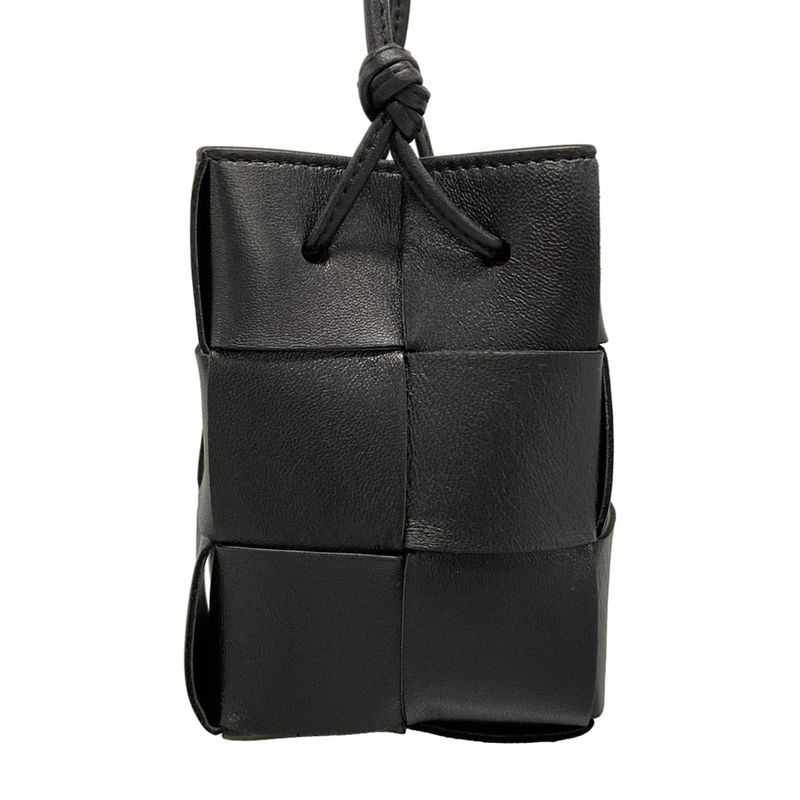 Bottega Veneta Shoulder Bag Cassette Mini Crossbody Bucket Bag Black Mini Bag