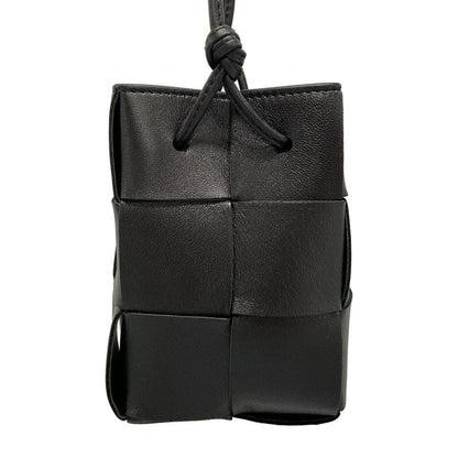 Bottega Veneta Shoulder Bag Cassette Mini Crossbody Bucket Bag Black Mini Bag