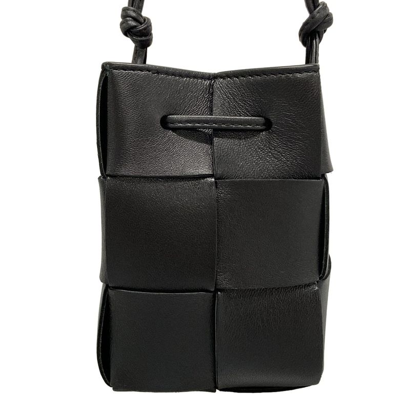 Bottega Veneta Shoulder Bag Cassette Mini Crossbody Bucket Bag Black Mini Bag