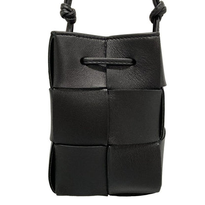 Bottega Veneta Shoulder Bag Cassette Mini Crossbody Bucket Bag Black Mini Bag