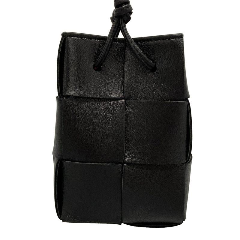 Bottega Veneta Shoulder Bag Cassette Mini Crossbody Bucket Bag Black Mini Bag