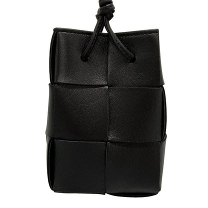 Bottega Veneta Shoulder Bag Cassette Mini Crossbody Bucket Bag Black Mini Bag