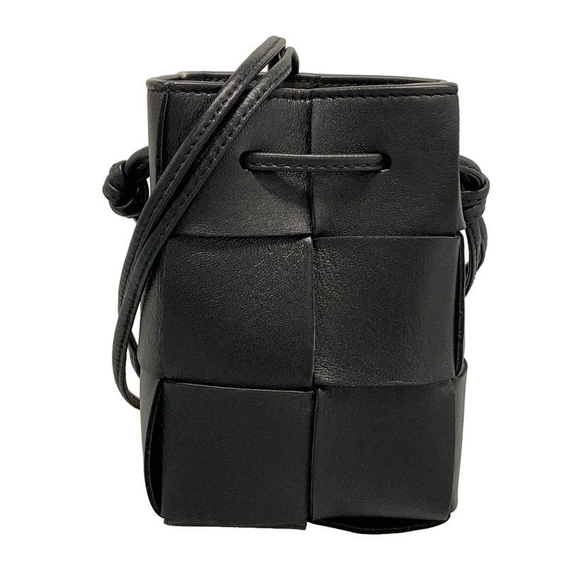 Bottega Veneta Shoulder Bag Cassette Mini Crossbody Bucket Bag Black Mini Bag
