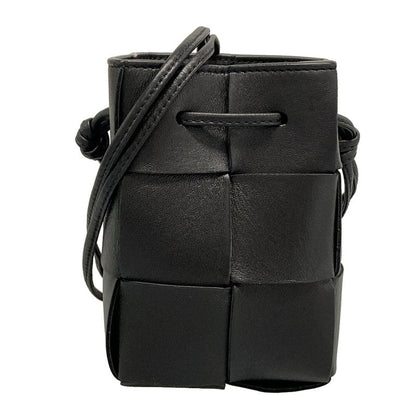 Bottega Veneta Shoulder Bag Cassette Mini Crossbody Bucket Bag Black Mini Bag