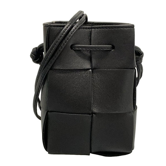 Bottega Veneta Shoulder Bag Cassette Mini Crossbody Bucket Bag Black Mini Bag