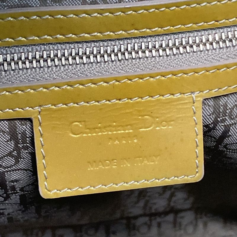 DIOR Christian Dior Handbag Lady Dior Large Bag Yellow Leather