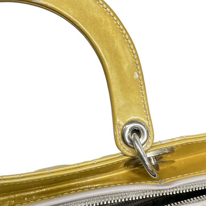 DIOR Christian Dior Handbag Lady Dior Large Bag Yellow Leather