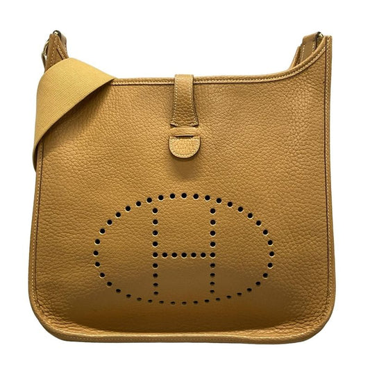 Hermes Shoulder Bag Evelyn GM Natural Gold Hardware