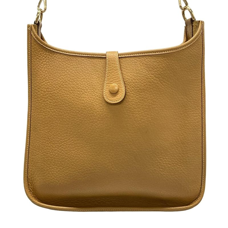 Hermes Shoulder Bag Evelyn GM Natural Gold Hardware