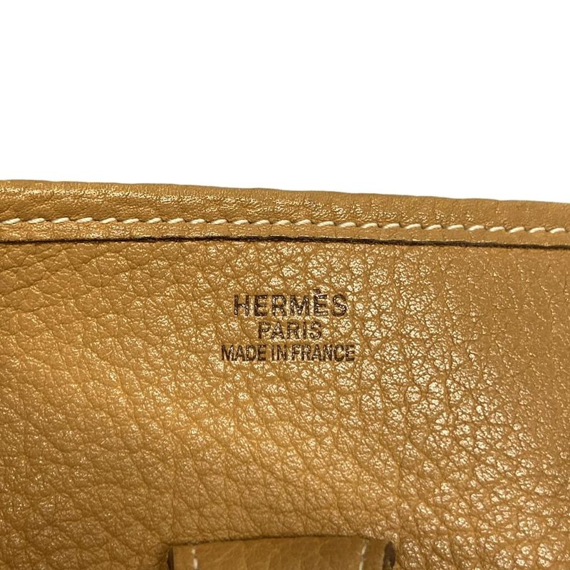 Hermes Shoulder Bag Evelyn GM Natural Gold Hardware