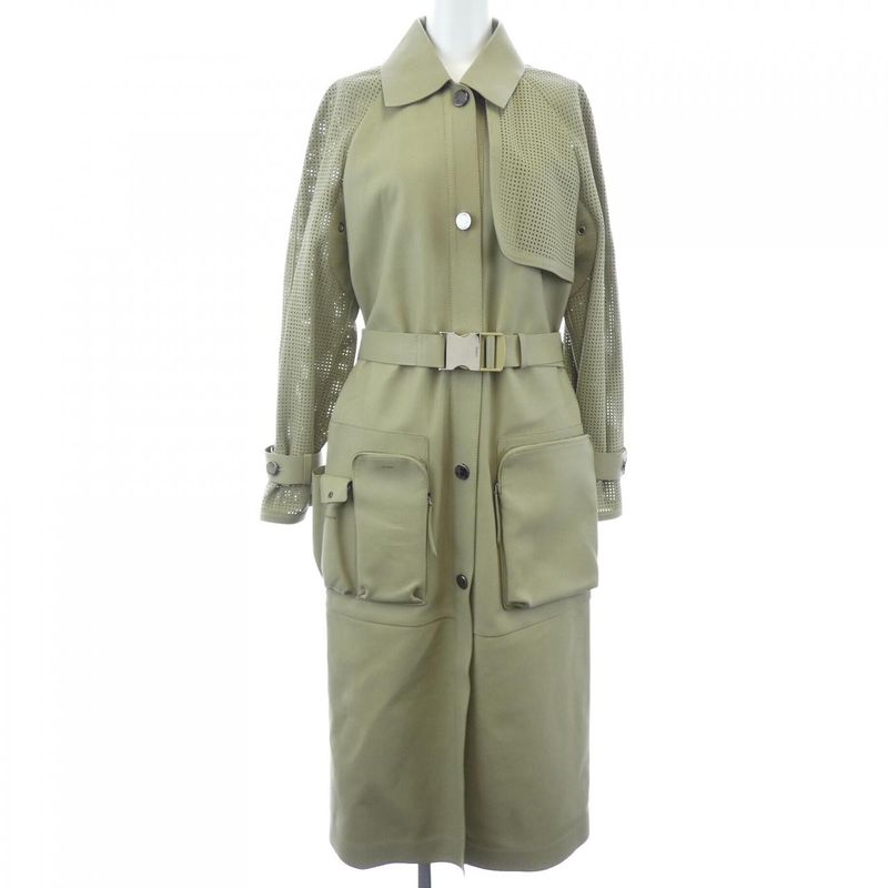 Fendi Fps789 A7WL Leather Coat