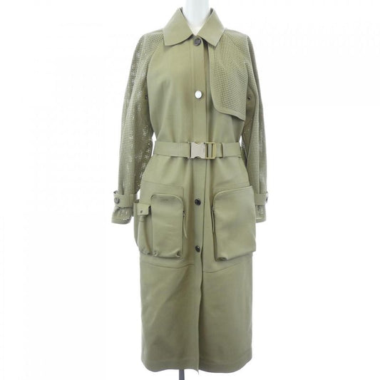 Fendi Fps789 A7WL Leather Coat