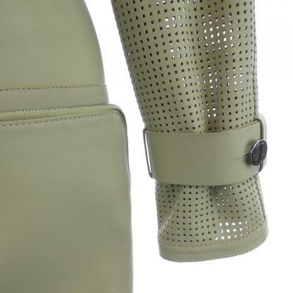 Fendi Fps789 A7WL Leather Coat