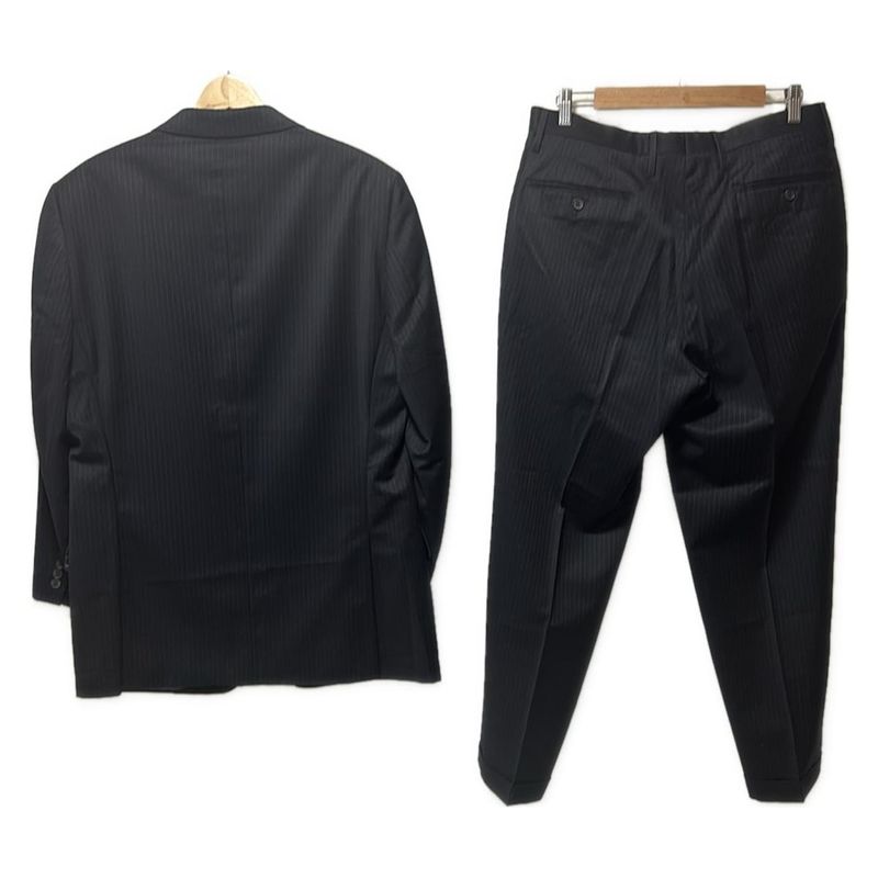 Gucci Single Suit Men's - Dark Navy Striped Embroidered Name