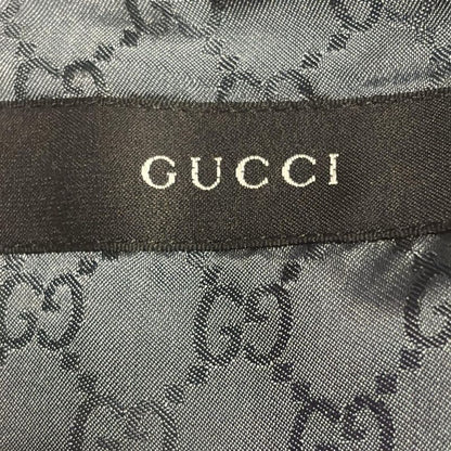 Gucci Single Suit Men's - Dark Navy Striped Embroidered Name