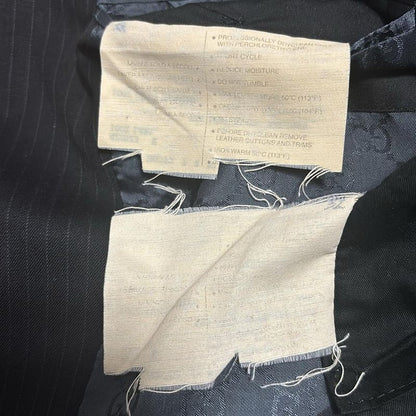 Gucci Single Suit Men's - Dark Navy Striped Embroidered Name