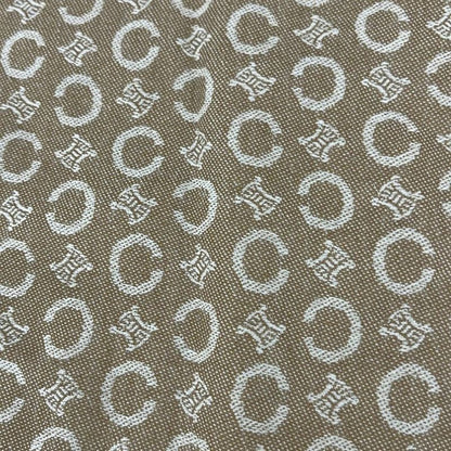 Celine Shawl - Beige And Ivory C Macadam Pattern Wool Cashmere