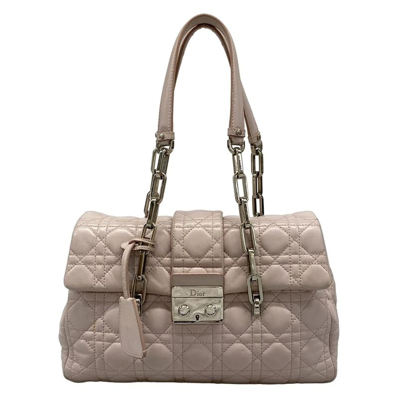 DIOR Christian Dior Shoulder Bag New Rock Light Pink Chain Shoulder