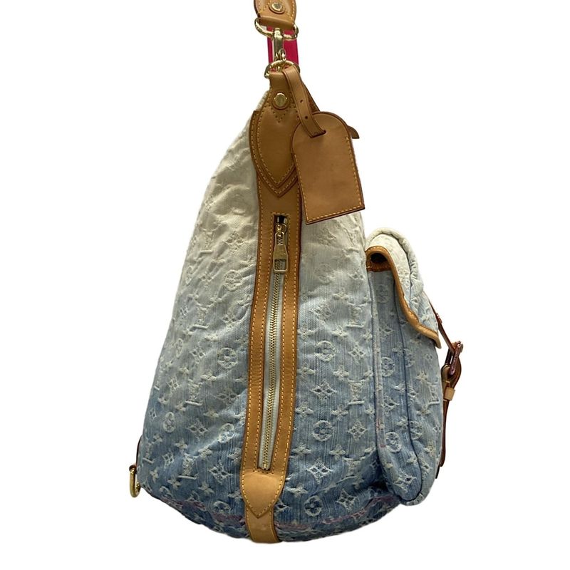 Louis Vuitton Shoulder Bag Monogram Denim Sunburst PM M93184 Blue