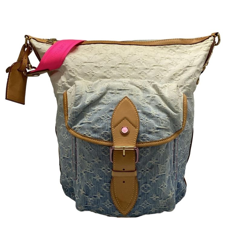 Louis Vuitton Shoulder Bag Monogram Denim Sunburst PM M93184 Blue